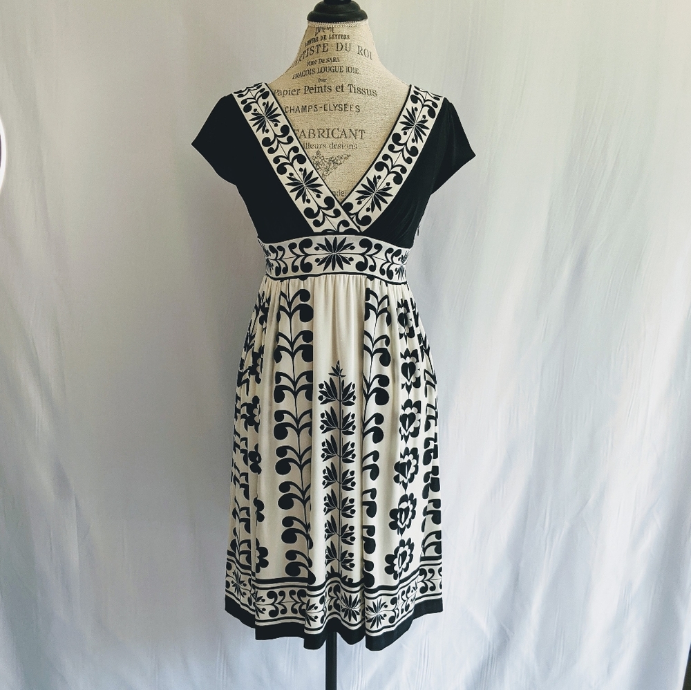 Maggy London Black & White Dress